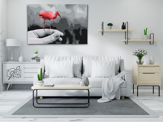 Paint by number - Flamingo på hånden