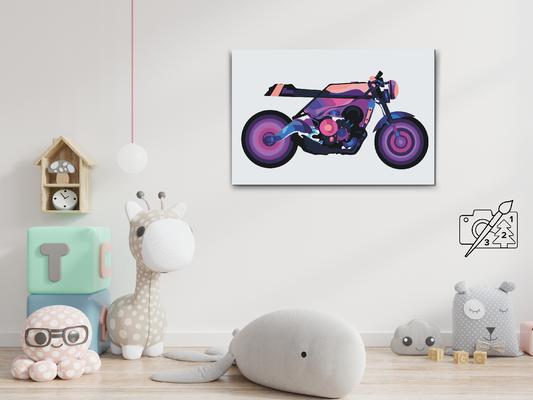 Paint by number - Stilfuld motorcykel