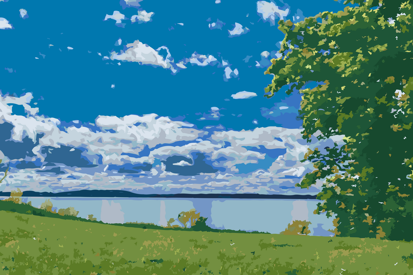 Paint by number - Sø i naturen
