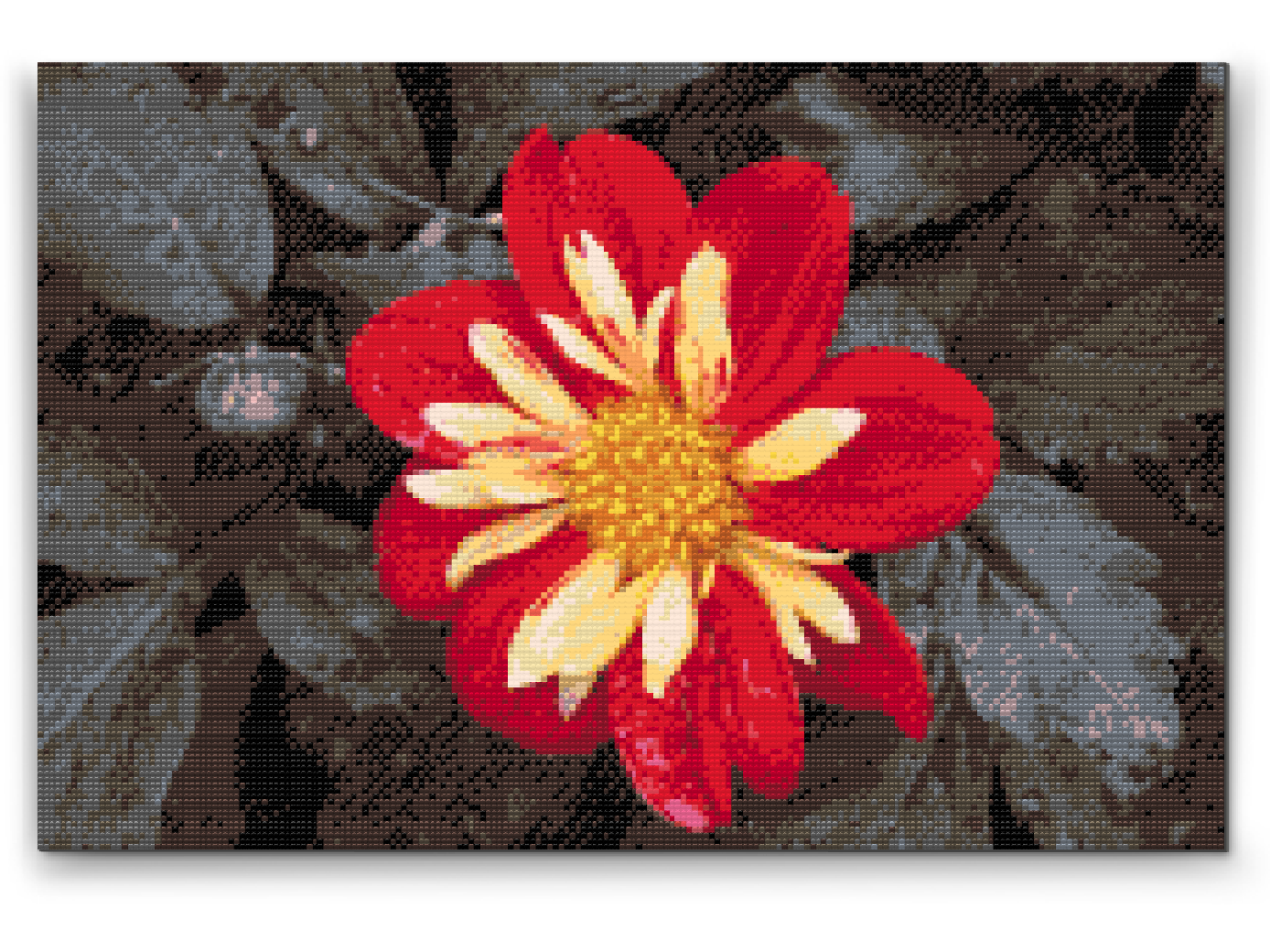 Diamond Paint - Rød Blomst
