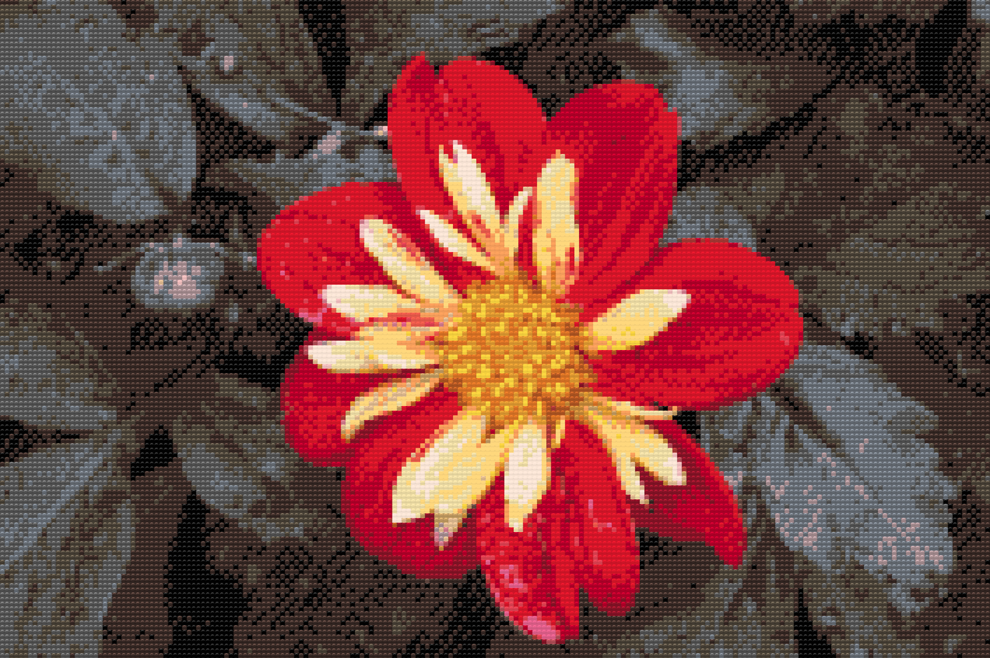Diamond Paint - Rød Blomst