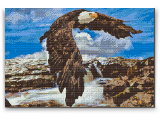 Diamond Paint - Ørn ved vandfaldet