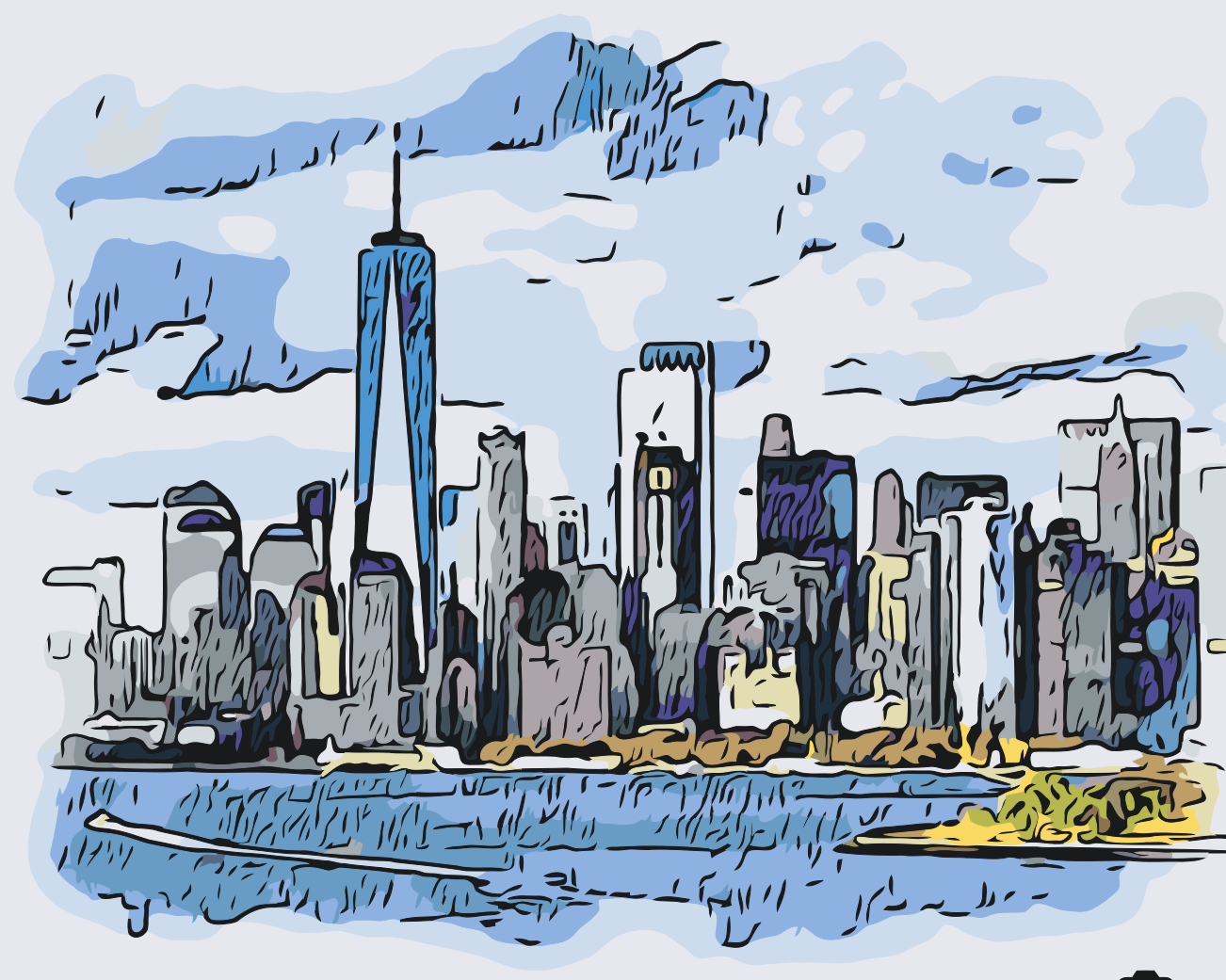 Paint by number - New York