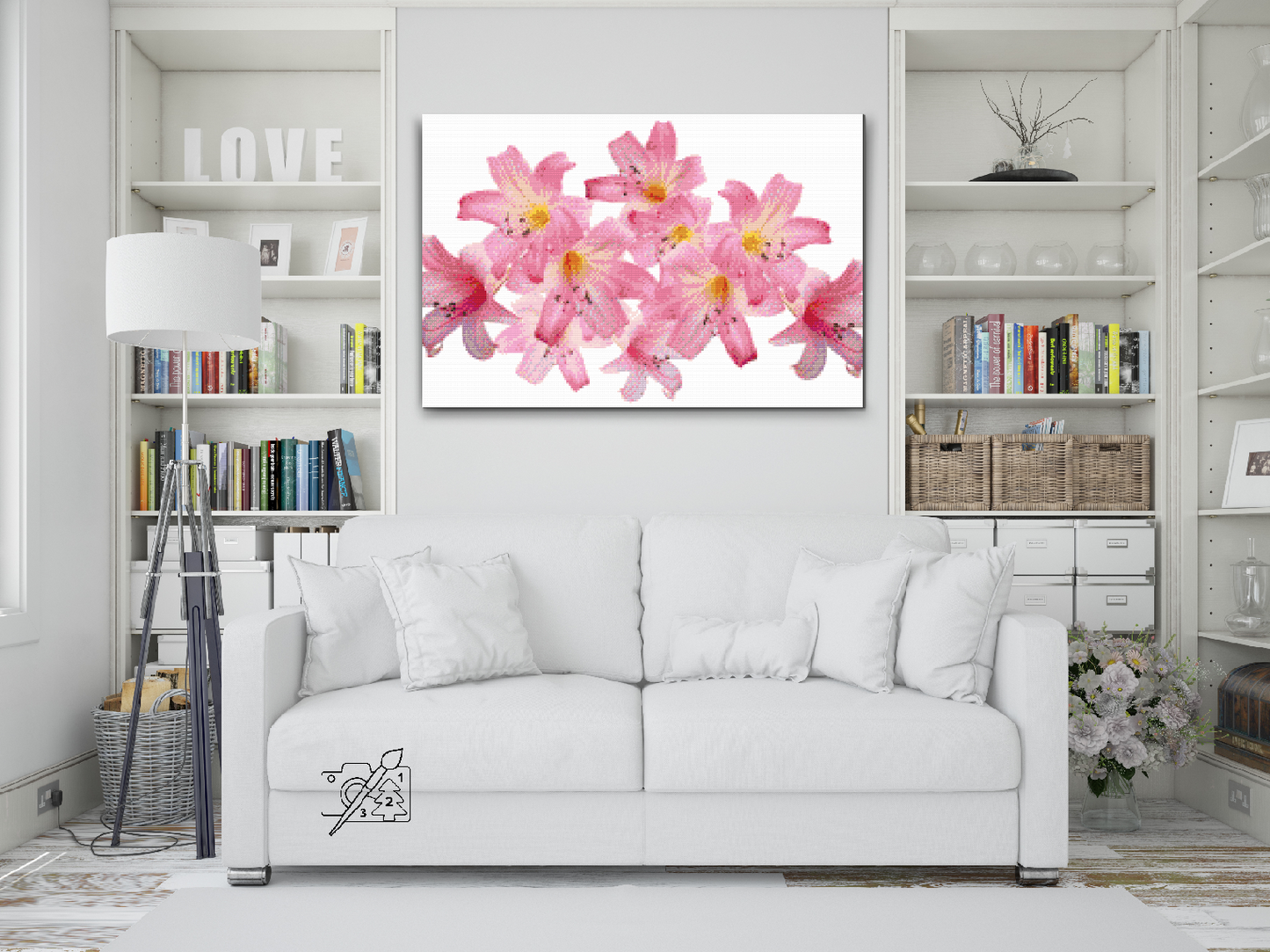 Diamond Paint - Pink Lilies 2