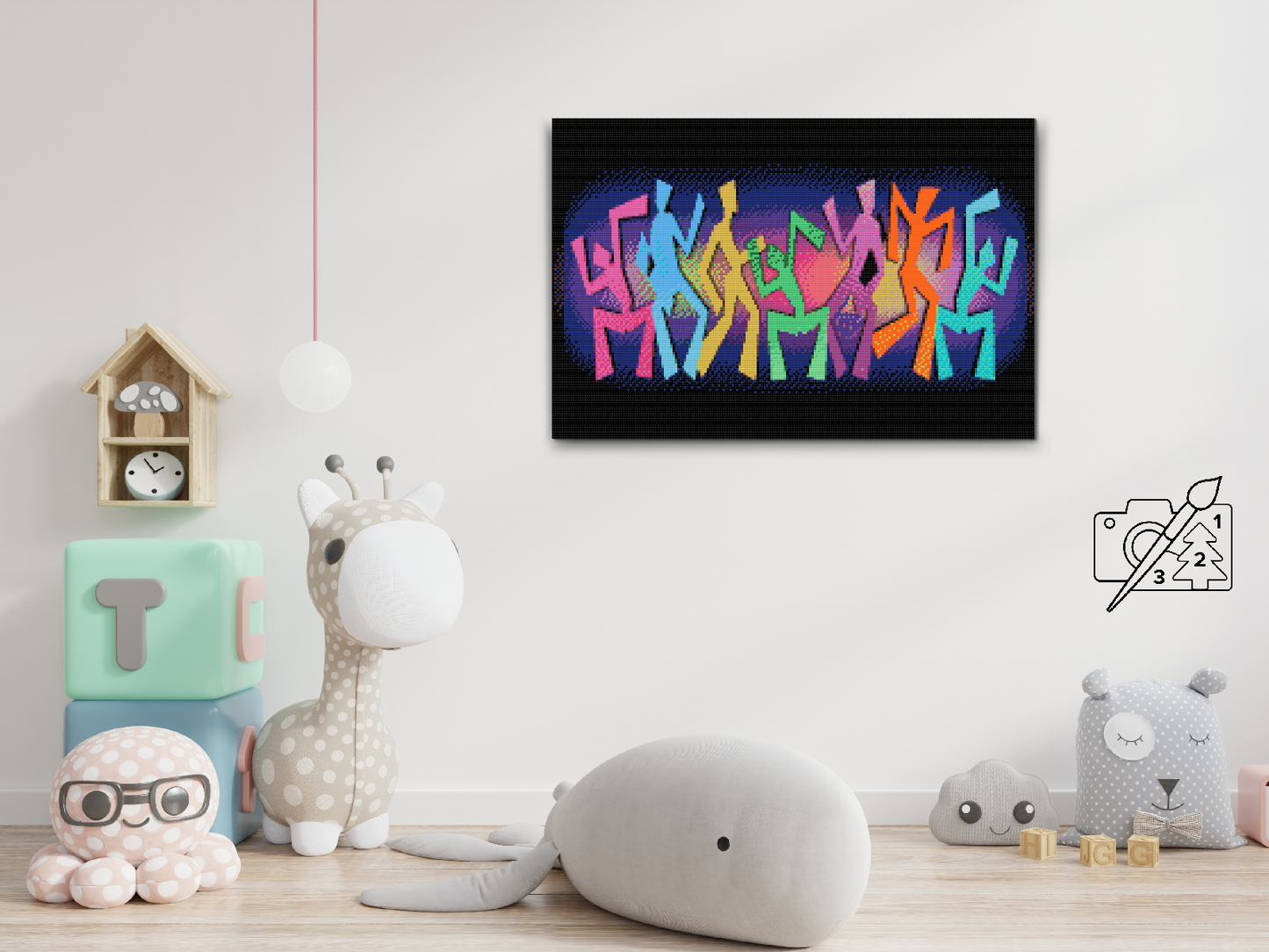 Diamond Paint - Farverig dans