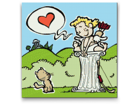Diamond Paint - Amor og Kitty