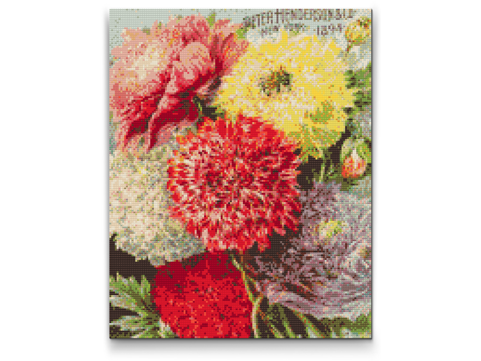 Diamond Paint - Retro farverige blomster