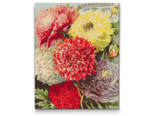 Diamond Paint - Retro farverige blomster