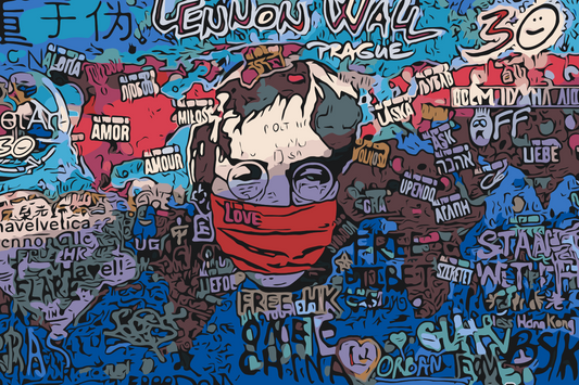 Paint by number - Lennon-muren