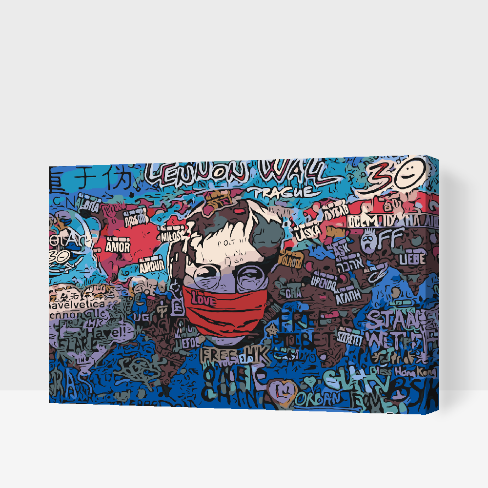 Paint by number - Lennon-muren