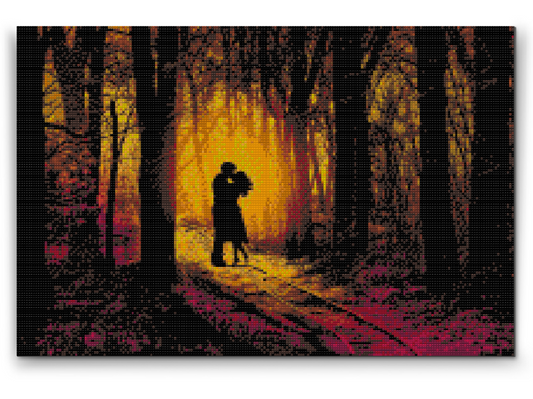 Diamond Paint - Kærligt par i skoven