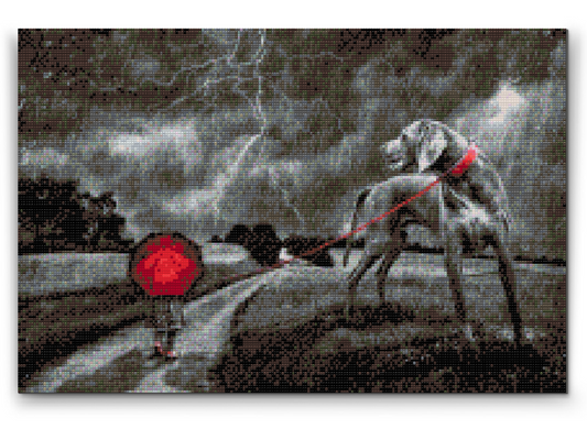 Diamond Paint - At gå i regnen