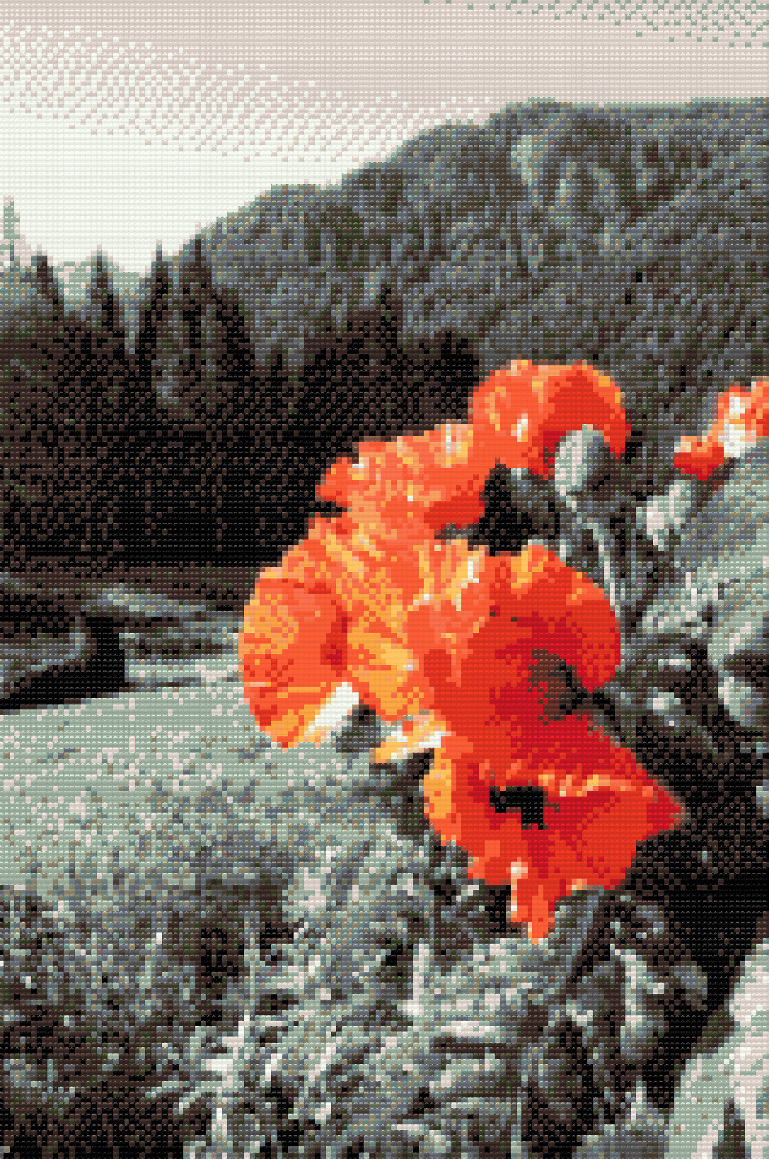 Diamond Paint - Valmue i bjergene