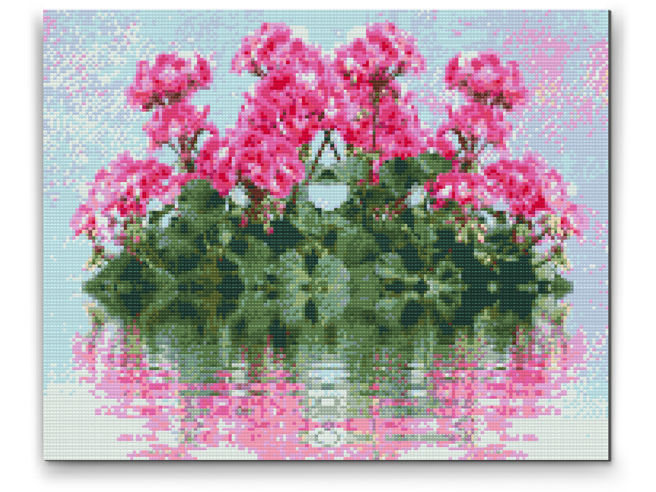 Diamond Paint - Pelargonier på vandet