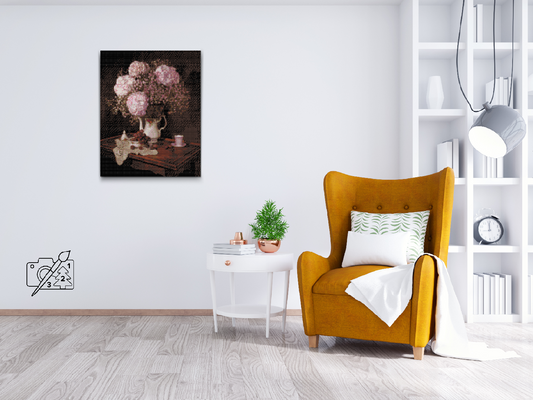 Diamond Paint - Buket hortensiaer