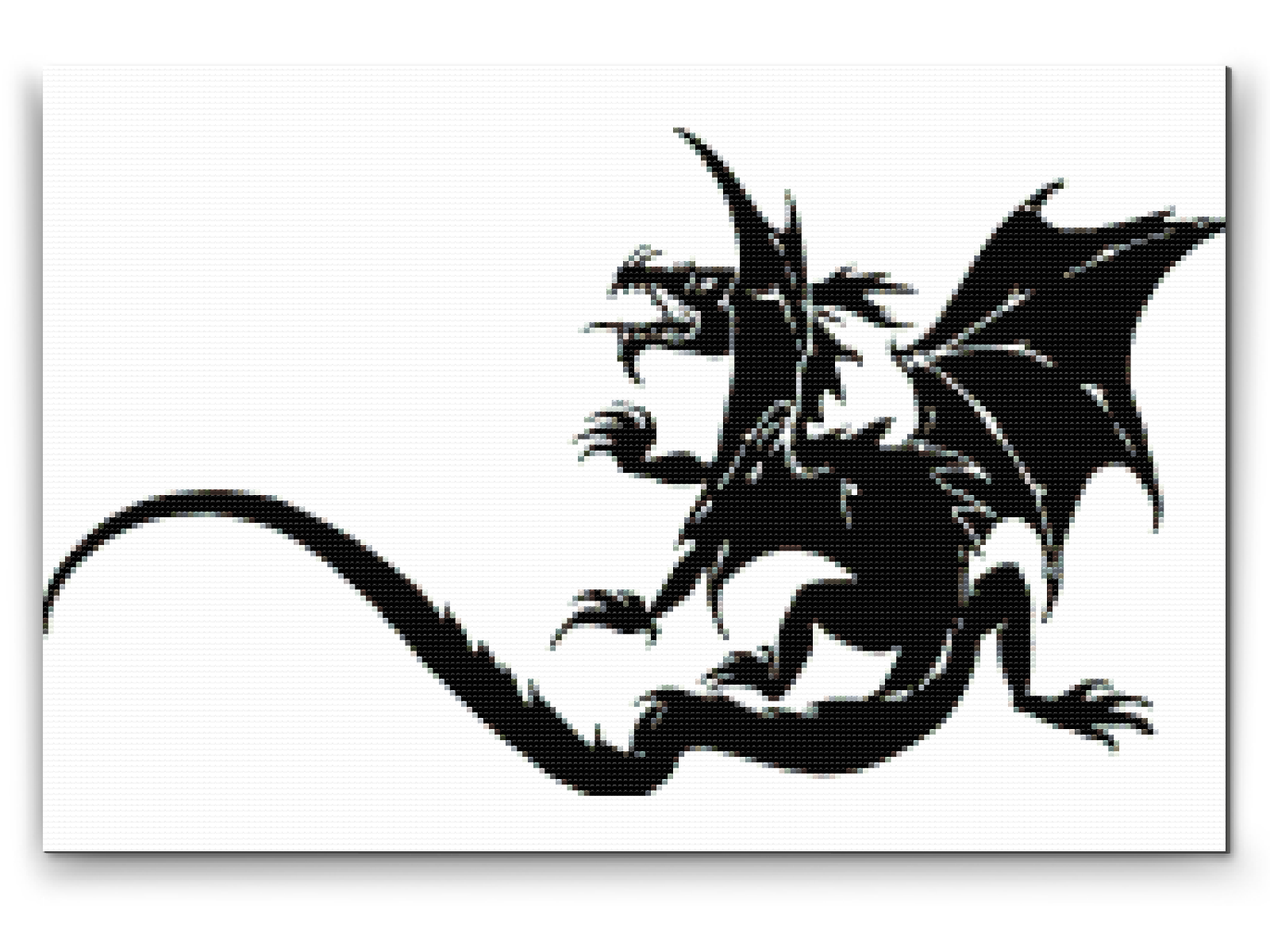 Diamond Paint - B/W Dragon