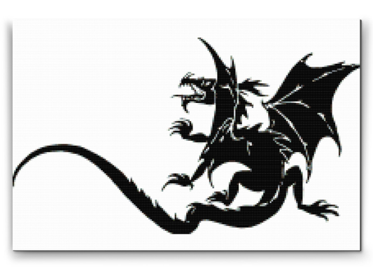 Diamond Paint - B/W Dragon