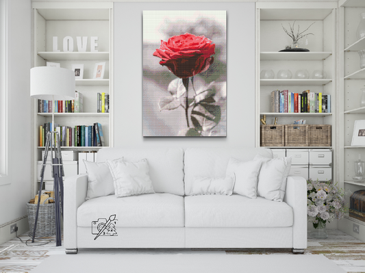 Diamond Paint - Blomstrende Rose