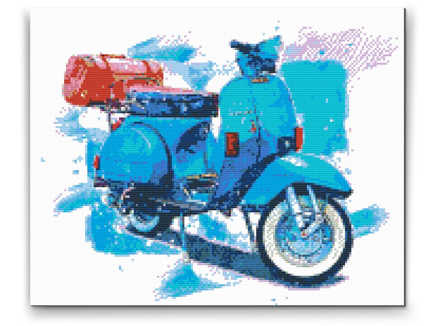 Diamond Paint - Blå Vespa