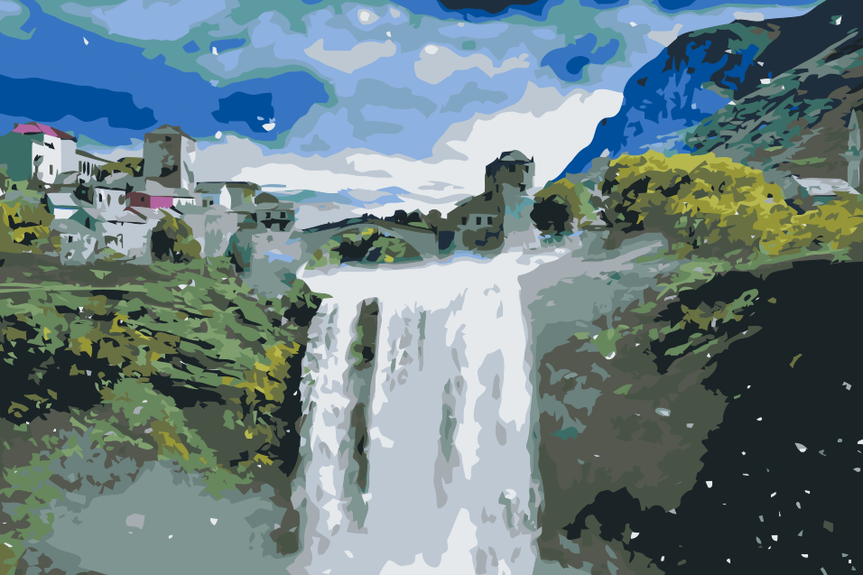 Paint by number - Vandfald