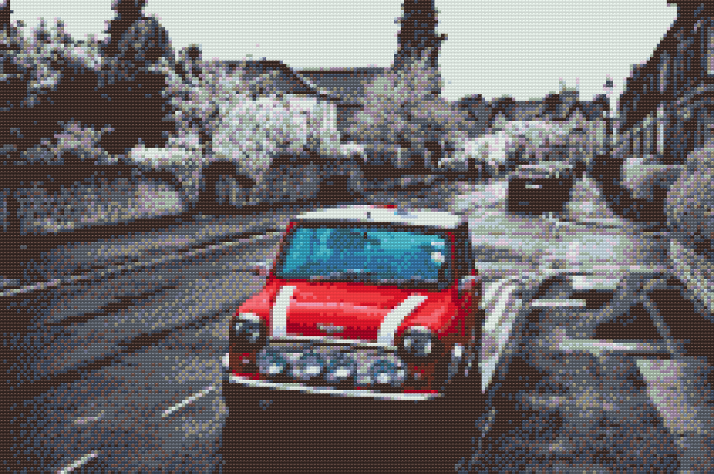Diamond Paint - Minicooper på vejen