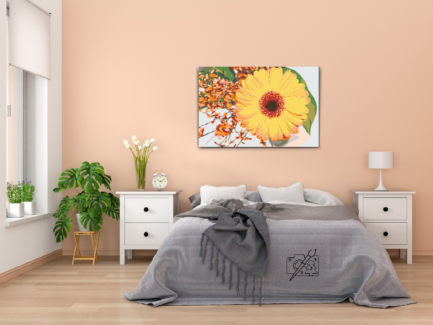 Paint by number - Gerbera