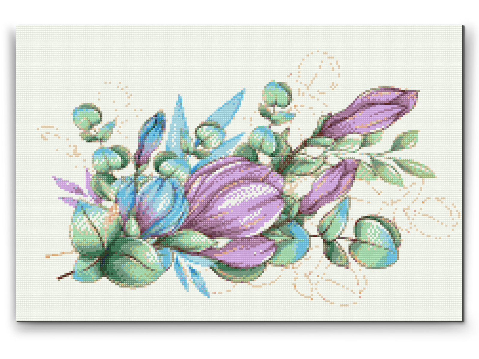 Diamond Paint - Lilla blomster