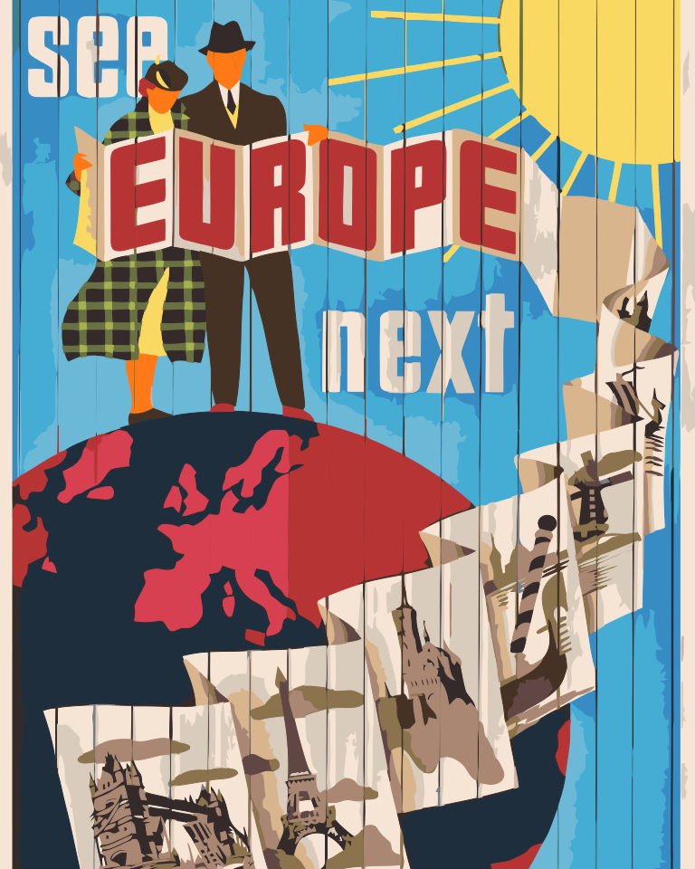 Paint by number - Rejser rundt i Europa