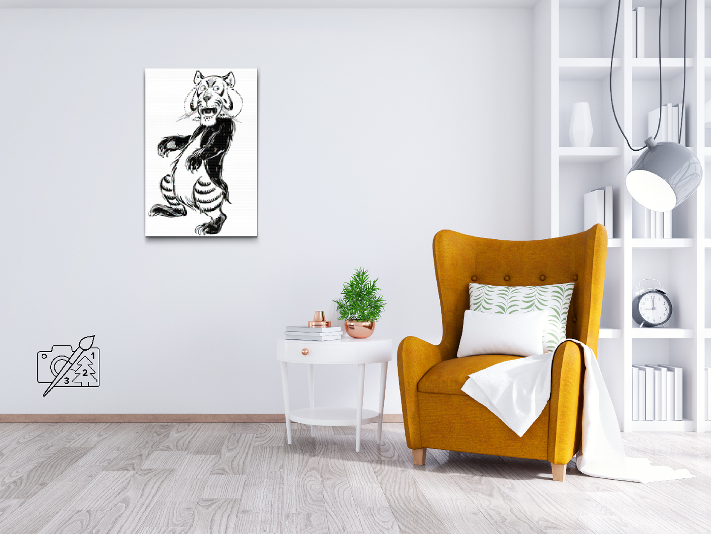 Diamond Paint - B/W Lion