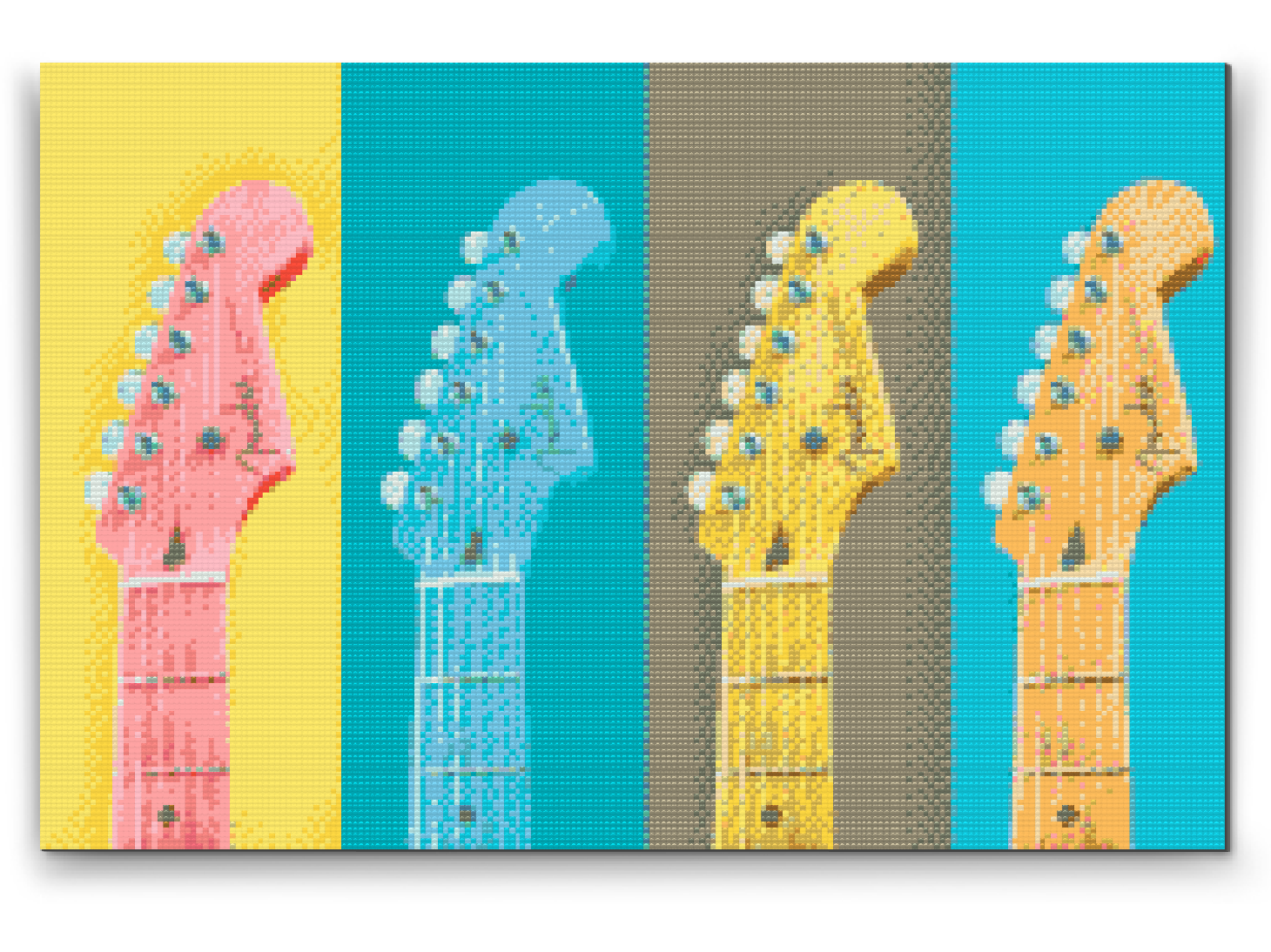Diamond Paint - Farverige guitarer