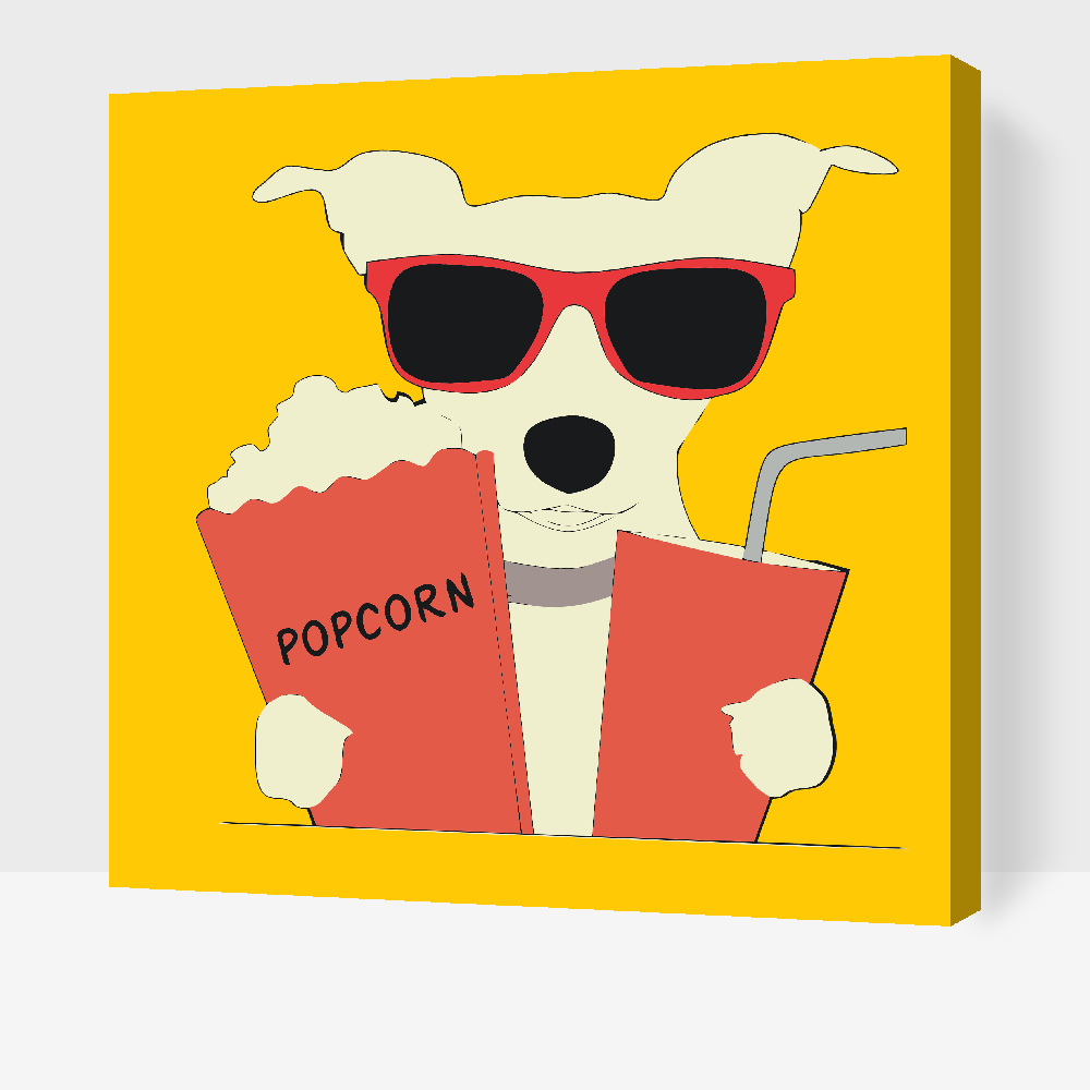 Paint by number - Popcorn Dog