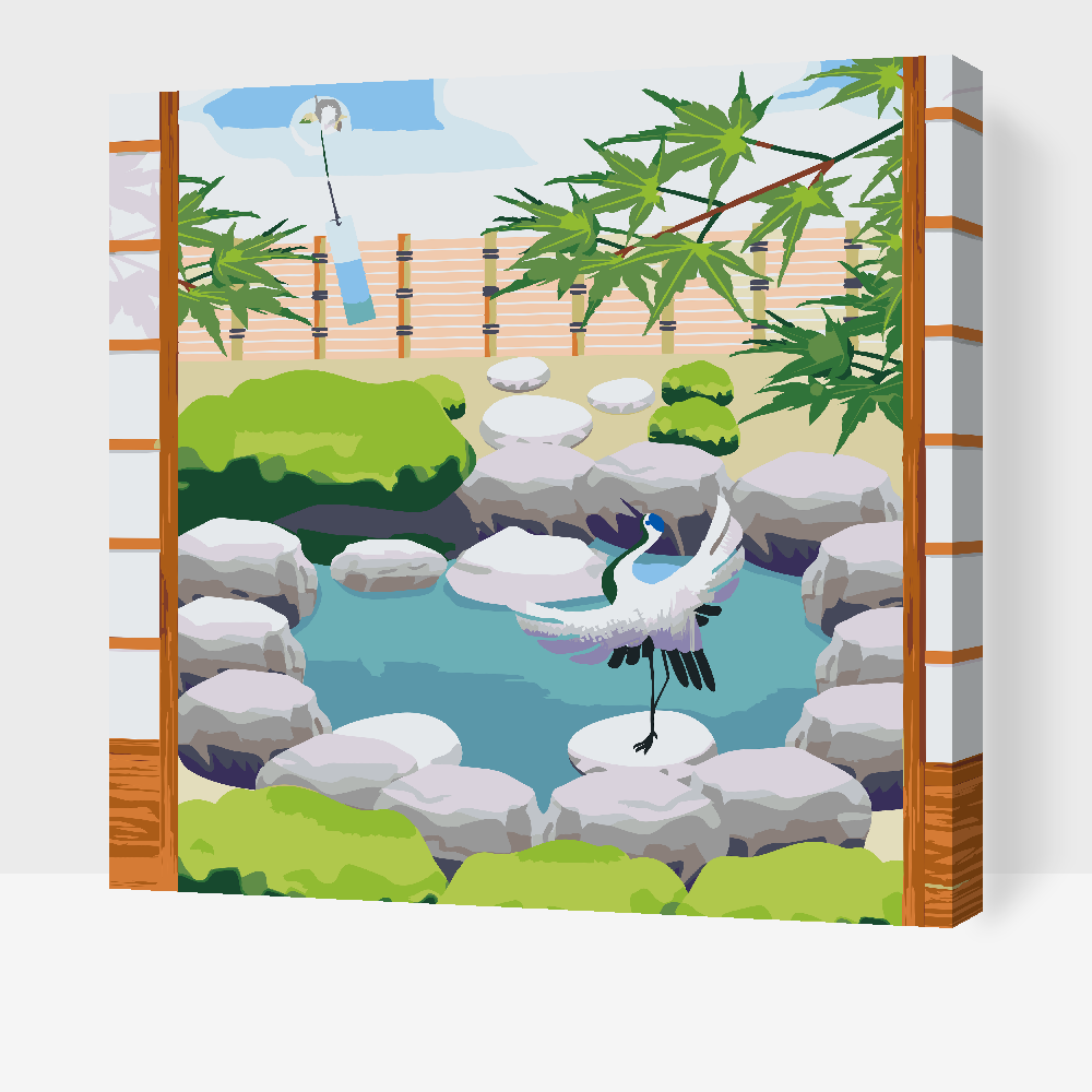 Paint by number - Japansk baggrund