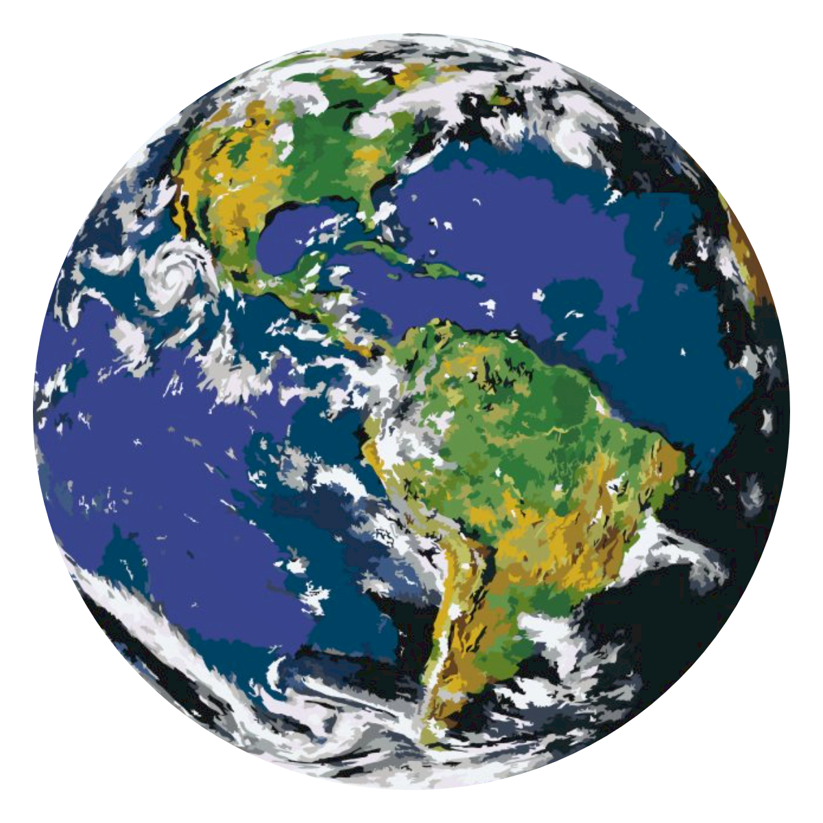 Paint by number - Planeten Jorden