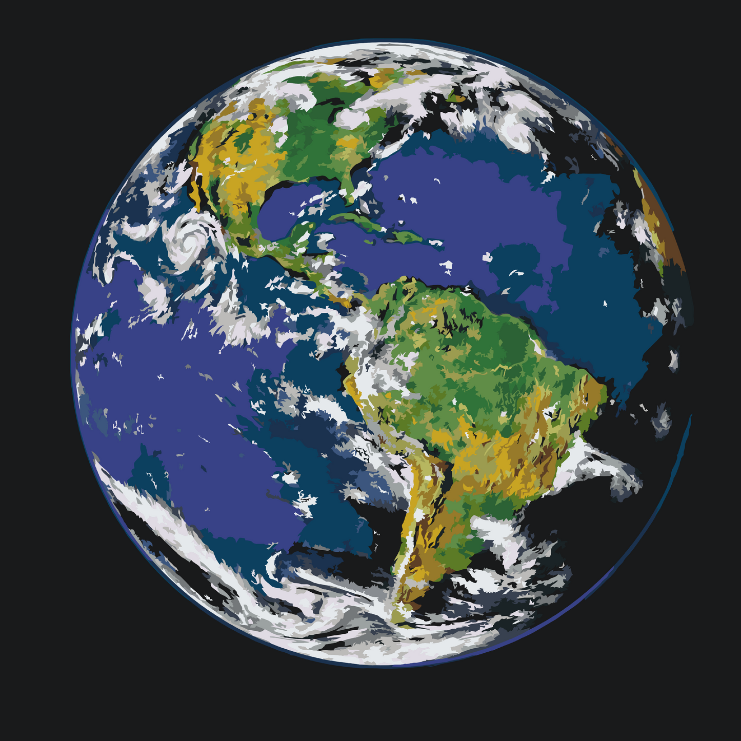 Paint by number - Planeten Jorden