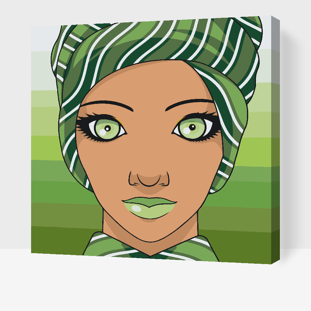 Paint by number - Kvinde med turban