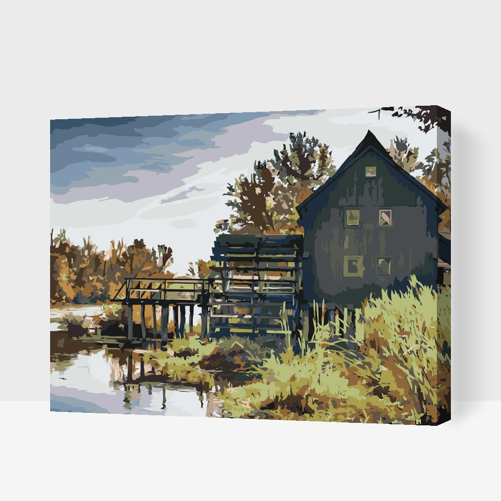 Paint by number - Vandmølle
