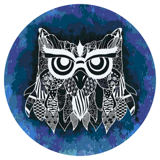 Paint by number - Illustration af en ugle