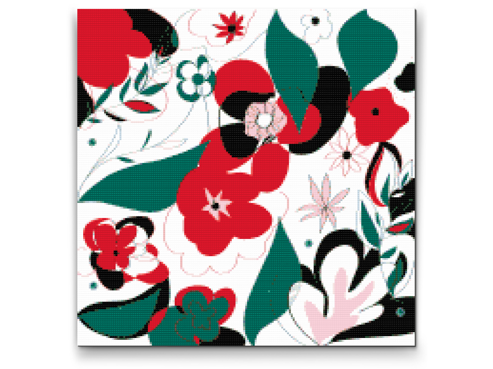 Diamond Paint - Abstrakt Blomster 2