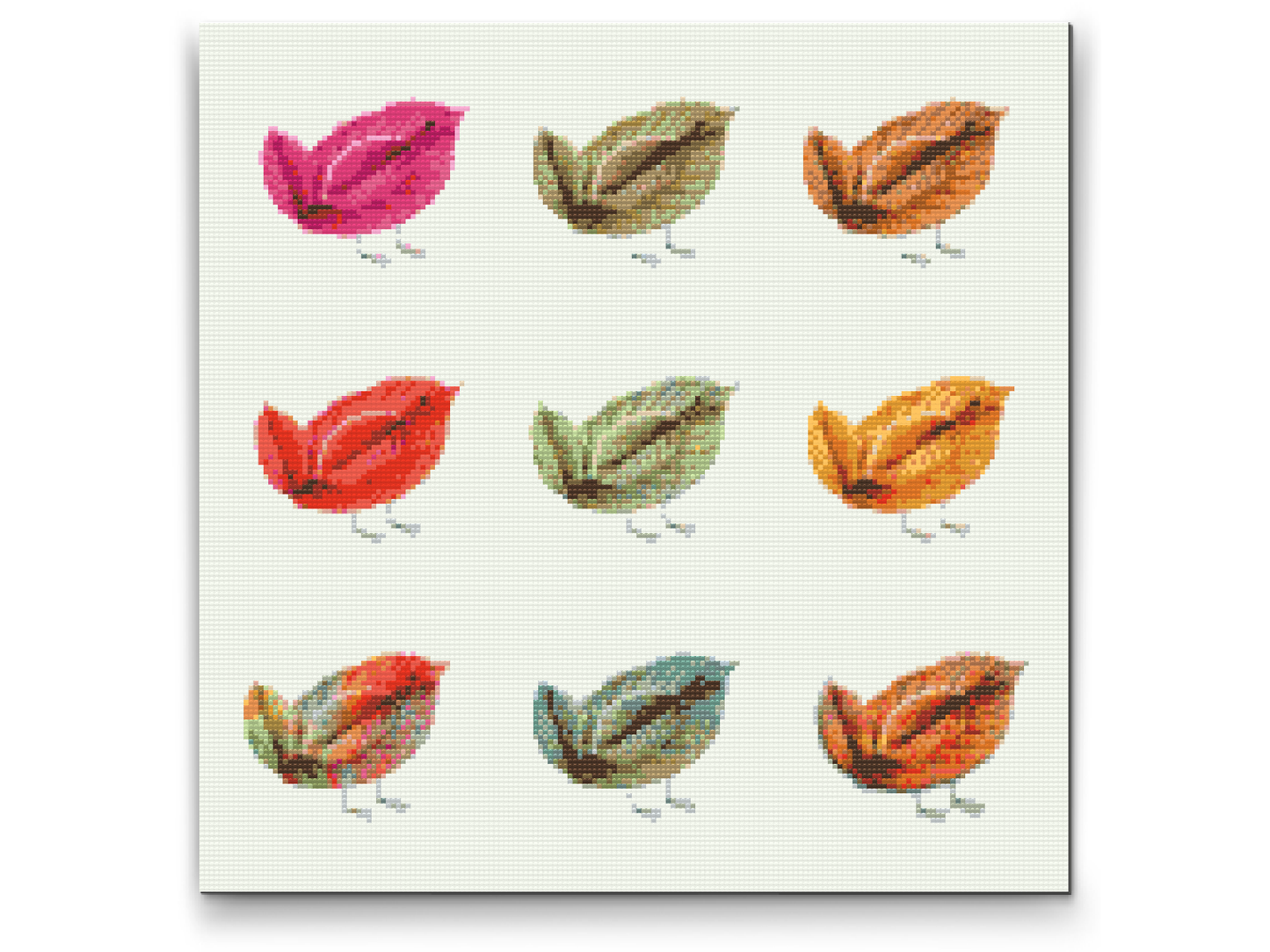 Diamond Paint - Fugle lavet af blade