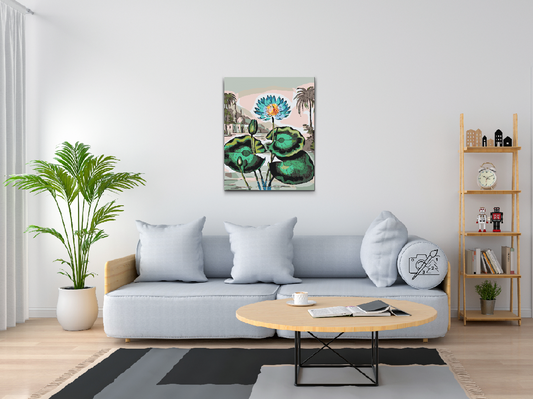 Paint by number - Blå blomst