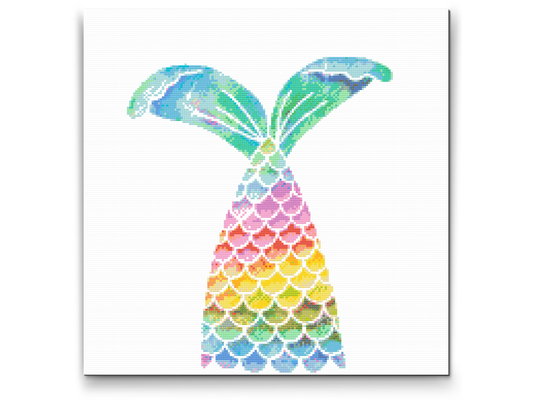 Diamond Paint - Farverig havfrue