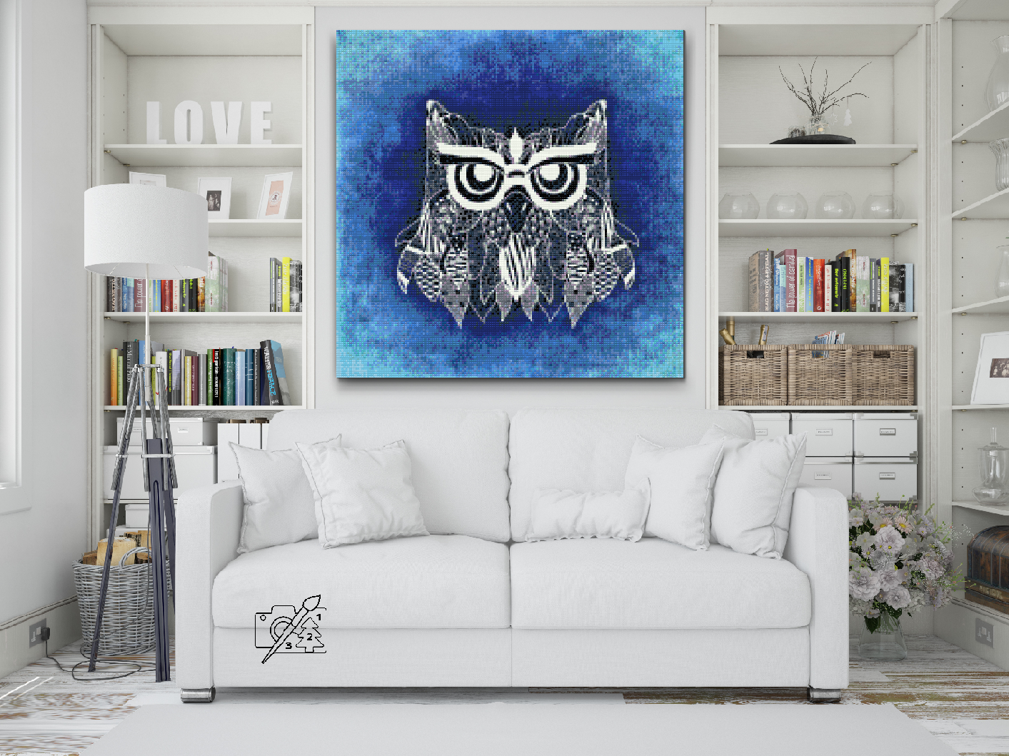 Diamond Paint - Illustration af en ugle