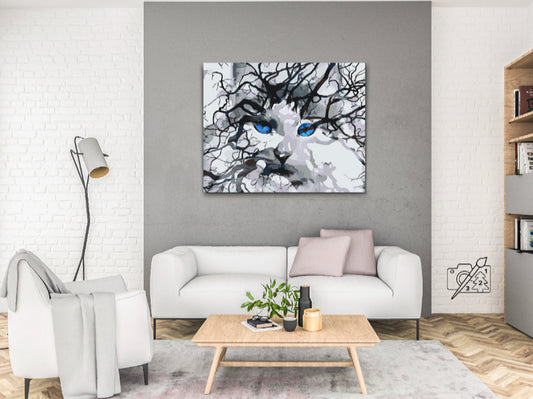 Paint by number - Katteøjne