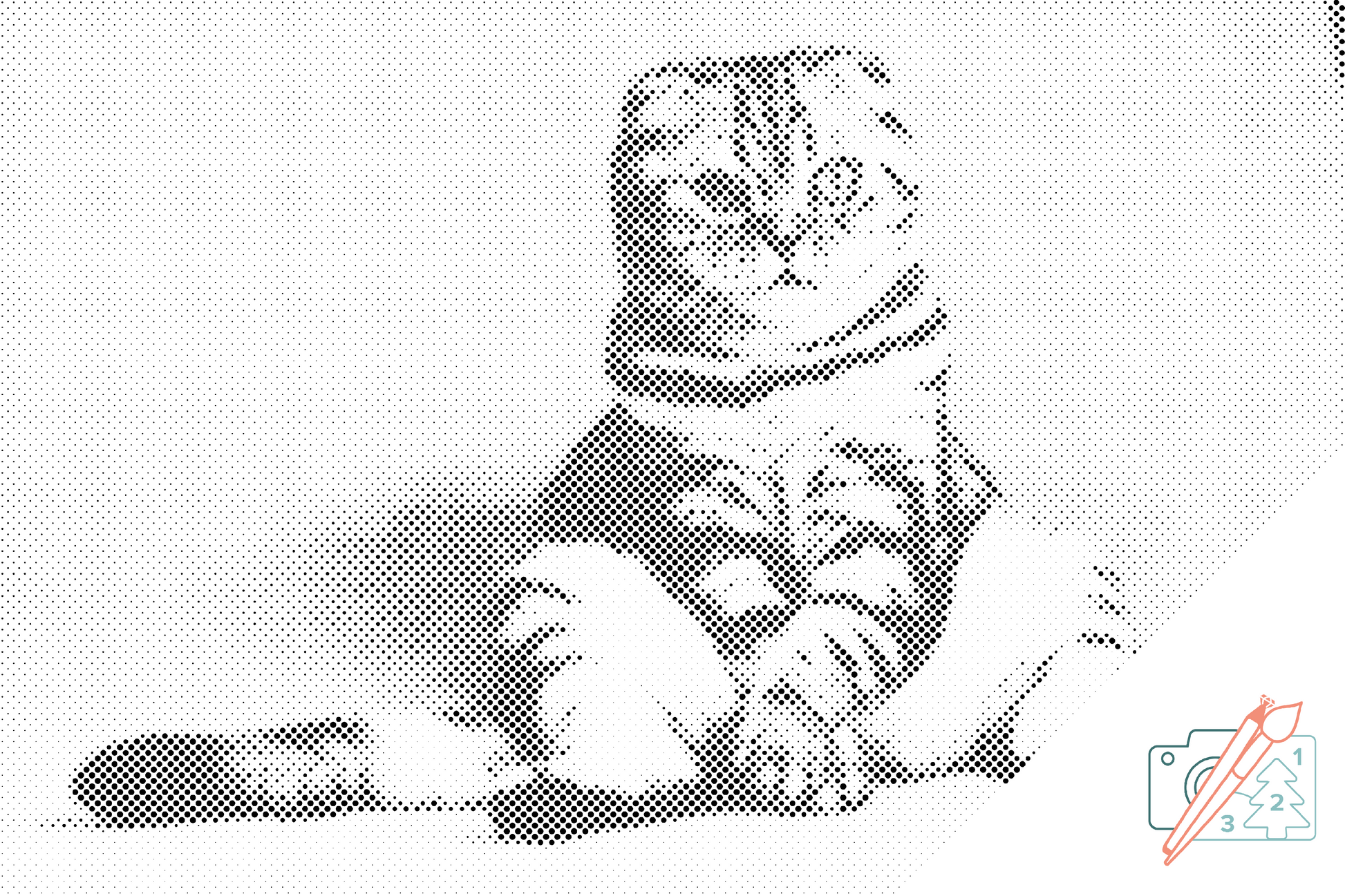 Dotting - Siddende Kat