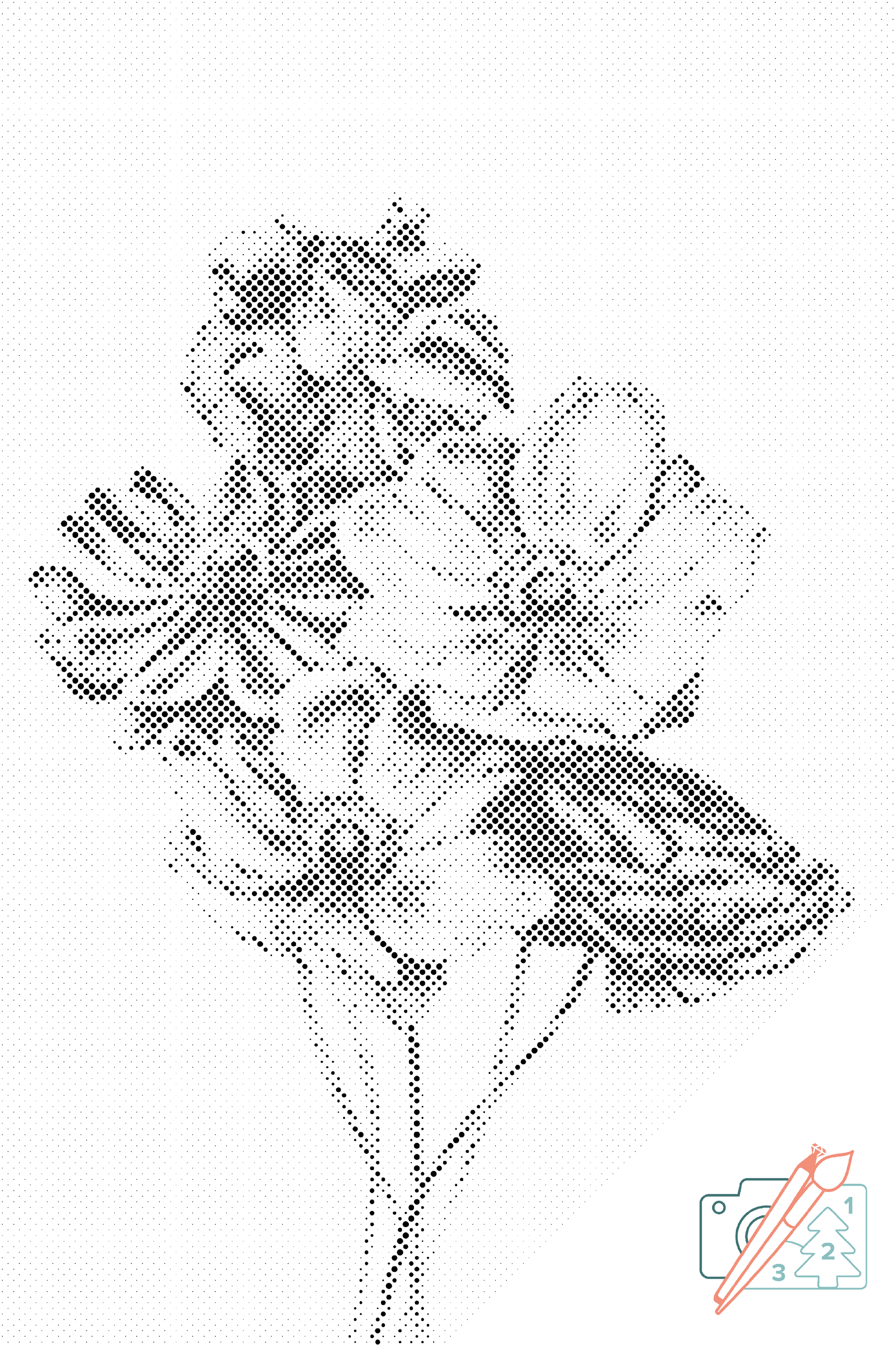 Dotting - Illustration af buket