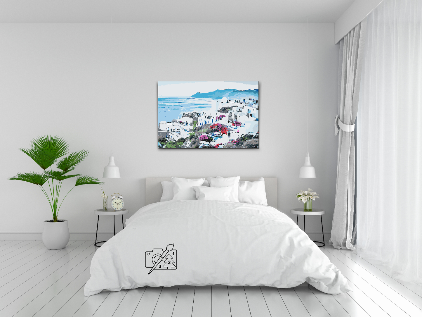 Paint by number - Santorini