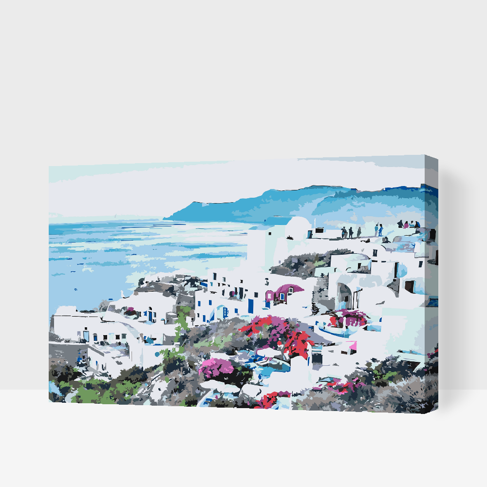 Paint by number - Santorini