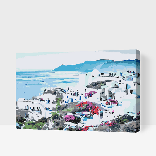 Paint by number - Santorini