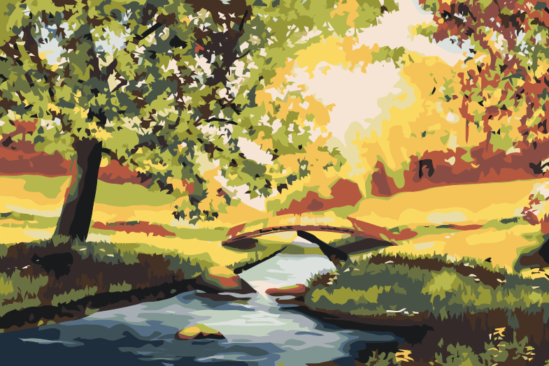 Paint by number - Romantisk Have