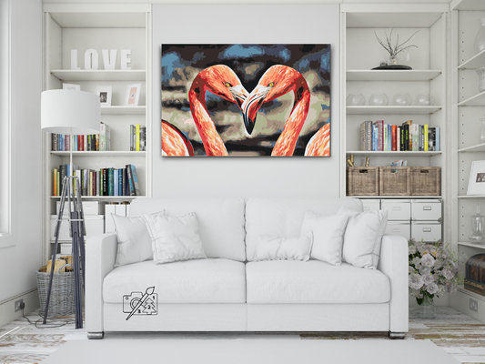 Paint by number - Flamingoer